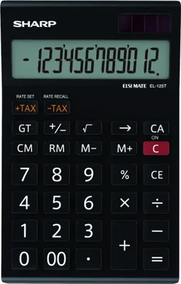 Produktbild von SHARP Tischrechner EL 125 TWH Solar / Batteriebetrieb 12-stelliges LCD-Display