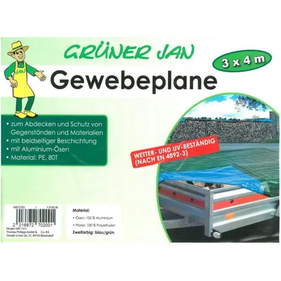 Produktbild von Gewebeplane 3x4m Brennholz abdecken Wasserfest Abdeckung 12m²