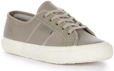 Produktbild von Superga 2750 EFGLU Schnürung Leder Turnschuhe Grau – undefined / Grau