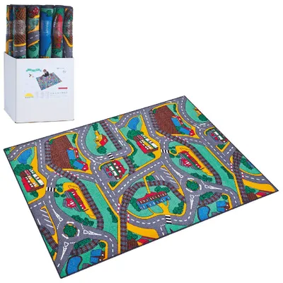 Productafbeelding van Spelmat verkeer, wegenmat, 67x100 cm, geschikt voor speelgoedauto's