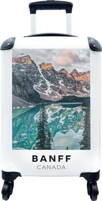 Produktbild von MuchoWow® MuchoWow® Koffer Handgepäck Trolley Rollkoffer Kleine Reisekoffer mit 4 Rollen - Kanada - Berge - Wasser - Cabin Size < 55x40x23 cm & 55x40x20 cm - Fotokoffer - Kabinenkoffer - Boardgepäck -