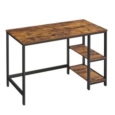 Produktbild von Schreibtisch mit Regalen, vintage, schwarz, braun 120x60x75 cm