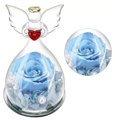 Ewige Rose im Engelglas – Geschenk für Frauen, Valentinstag