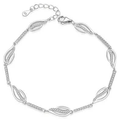 Image de Bracelet élégant en argent avec zircon cubique B0000736