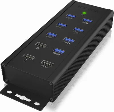 Immagine prodotto di Icy Box ICY BOX IB-HUB1703-QC3 USB 3.2 Gen 1 (3.1 Gen 1) Type-B 5000 Mbps Nero