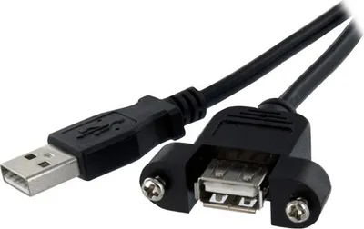 Zdjęcie produktu dla StarTech.com USBPNLAFAM3, 0,9 m, USB A, USB A, USB 2.0, Czarny