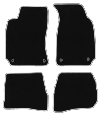 Immagine prodotto di Tappetini in moquette per Volkswagen Passat B5 restyling 2000-2005 (berlina/station wagon) – set 4 pezzi, nero/argento, su misura – Wielganizator CARLUX