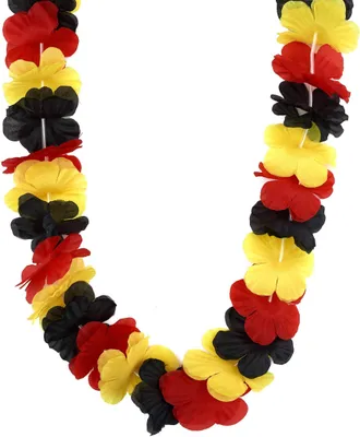 Produktbild von Hawaii Blütenkette Deutschland Fanartikel schwarz-rot-gelb - Einheitsgröße