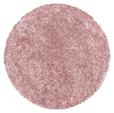 Produktbild von Hochflor Teppich Sima rund, Farbe: Rosa, Größe:120 cm rund