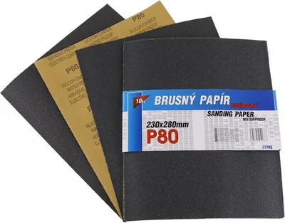 Zdjęcie produktu dla Papier ścierny Levior 230x280mm P80 10szt Wodoodporny