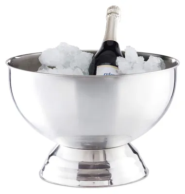 Champagnerkühler Schale, Edelstahl, Ø 36,5 cm, silber