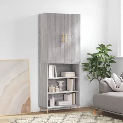 Produktbild von vidaXL Highboard Grau Sonoma 69,5x34x180 cm Holzwerkstoff