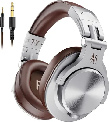 Produktbild von Over Ear Kopfhörer mit Kabel, Professionell Geschlossener Studio HiFi Kopfhörer mit Share Port für E-Drum Piano Gitarre AMP Recording Monitoring
