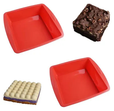 Image de 2 moules en silicone, forme rectangulaire de 20 cm, antiadhésifs