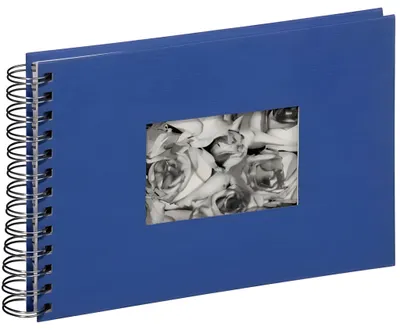 Produktbild von Pagna Spiralalbum 24x17cm Passep. Stoffeinband 40S blau