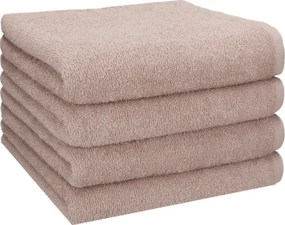 Produktbild von Betz BERLIN 4er Pack Handtücher Set Handtuch Größe 50x100 cm 100% Baumwolle Farbe - cappuccino - BERLIN