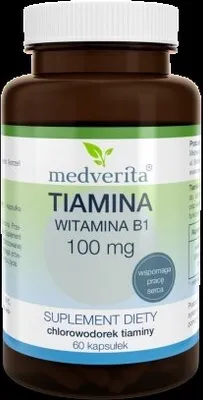 Produktbild von MEDVERITA Thiamin 100 mg VITAMIN B1 HERZ NERVENSYSTEM 60 Kapseln