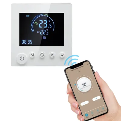 Zdjęcie produktu dla Inteligentny termostat Tuya WiFi 3A Ogrzewanie wody Termostat pokojowy Ogrzewanie podłogowe Programowalny wyświetlacz LCD Termometr wewnętrzny, sterowanie głosowe Amazon Google Home