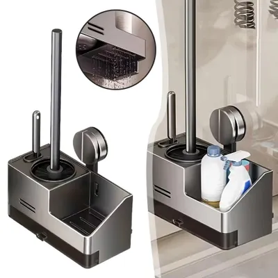 Produktbild von Klobürste Wandmontage Toilettenbürste WC Bürste WC Garnitur für Badezimmer