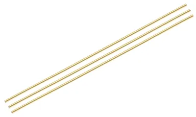 Messingstangen 5 mm x 350 mm, 3 Stück, rund, für DIY