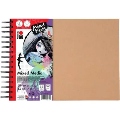 Produktbild von Marabu 1612000000202, Kunstdruckpapierblock, 300 g/m², 32 Blätter