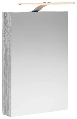 Obrázok produktu pre vidaXL Kúpeľňová skrinka so zrkadlom, sivá, Sonoma, 40 x 10,5 x 60,5 cm