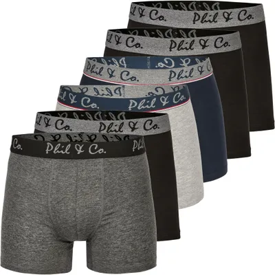 Produktbild von 6er Pack Phil & Co Berlin Jersey Boxershorts Trunk Short Pant FARBWAHL - Farbe: DESIGN 03, Grösse: XL