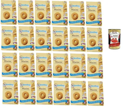 Produktbild von Italian Gourmet - Macine Butterkekse mit frischer Sahne Vorteilspack 24x 350g, knusprige italienische Gebäck-Kekse, ideal zum Kaffee, Frühstück, Snack & Dessert, Familienvorrat
