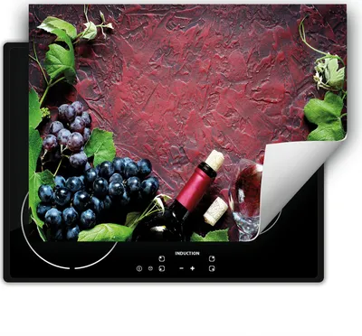 Produktbild von DarHaus Herdabdeckplatte 80x52 cm Anti Rutsch Matte Aufrollbar, Wein