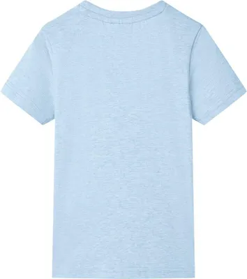 Produktbild von vidaXL Kinder-T-Shirt Hellblau Melange 128