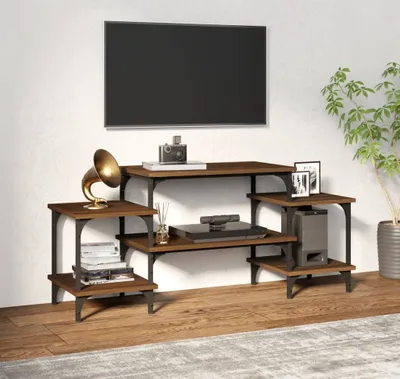 Produktbild von The Living Store TV-Schrank Braun Eichen-Optik 117x35x52 cm Holzwerkstoff