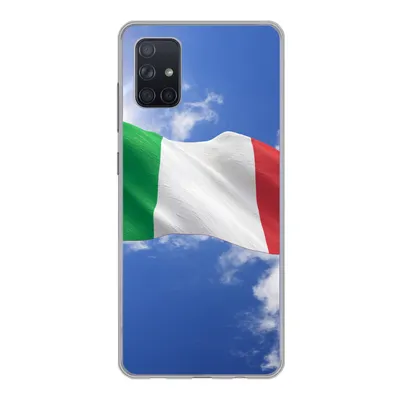 Produktbild von MuchoWow® Handyhülle Schutzhülle Hülle für Samsung Galaxy A71 Die Flagge Italiens weht am Himmel Silikon Softcase Handy Hülle - Kartenbesitzer