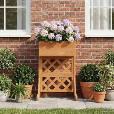 Image de Maison Exclusive - Grille de jardin verticale, couleur orange, dimensions 48 x 30 x 70,5 cm