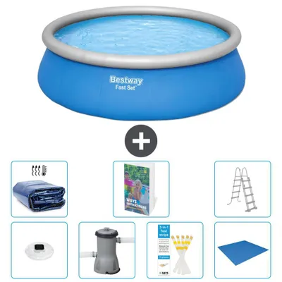 Zdjęcie produktu dla Basen Bestway Fast Set, okrągły - 457x122 cm - 6 elementów, model S446