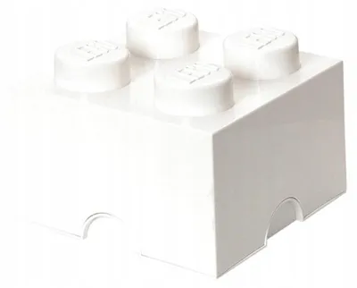 Produktbild von LEGO Storage Brick 4White, Spielzeug-Aufbewahrungsbox, Weiß, Freistehend, Einfarbig, Rechteckig, Polypropylen (PP)