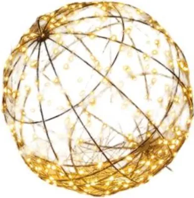 Produktbild von Klassische Weihnachtsbeleuchtung 25 cm Durchmesser 300 warmweiße LEDs mit Blitzfunktion Timer IP44