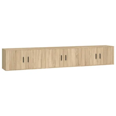 Obrázok produktu pre Nástenné TV skrinky 3 ks dub sonoma 80x34,5x40 cm
