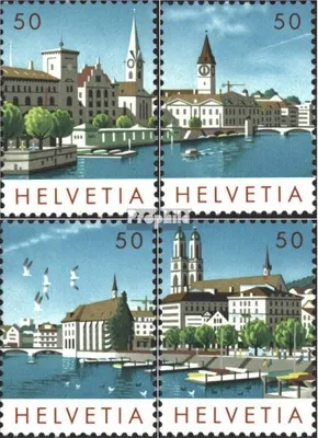 Produktbild von Briefmarken Schweiz 1984 Mi 1276-1279 (kompl.Ausg.) gestempelt NABA