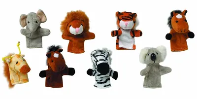 Produktbild von Goki Fingerpuppenset Wilde Tiere