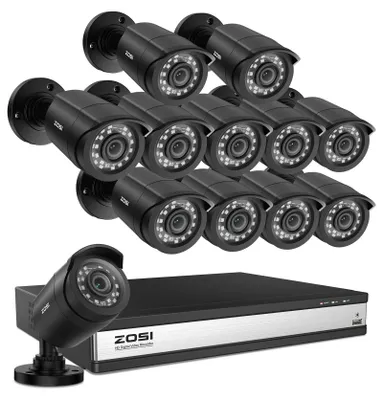 Productafbeelding van Beveiligingscamerasysteem, ondersteunt 16 kanalen, met AI-detectietechnologie, 16-kanaals DVR voor 12 camera's, geen aanvullende informatie