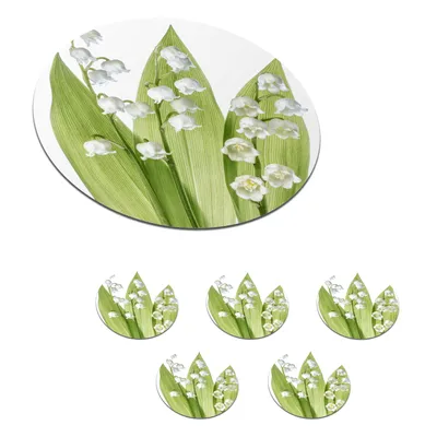 Obrázok produktu pre KitchenYeah® Podložky pod sklo Okrúhla sada 6 Podložky pod poháre - Podložky pod nápoje - Chrániče na stôl - Podložky pod poháre Ti