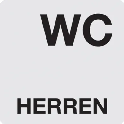 Produktbild von Dreifke® WC-Schild, "Herren", 60 x 60 mm, Alu glatt 1 Stk.