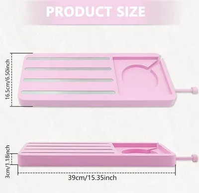 Produktbild von Regal für Toniebox, Kopfhörer und ca. 80 Tonie-Figuren, Kinderwandregal, geeignet für Toniebox, Starter-Set, Musikbox, Musikbox-Regal für Babys, Jungen und Mädchen, rosa