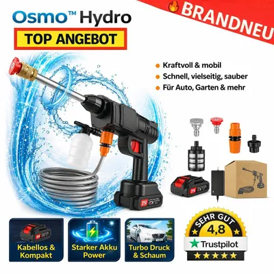 Obrázok produktu pre Vysokotlakový čistič Osmo™ Hydro s akumulátorom, čistič na auto, vysokotlaková pištoľ Turbo Pro