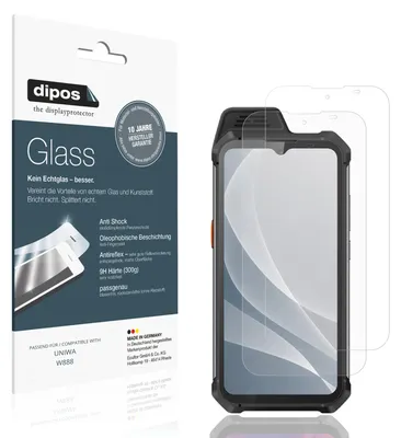 Image de 2x Protection ecrán pour UNIWA W888 mat Verre souple Film Protecteur 9H dipos