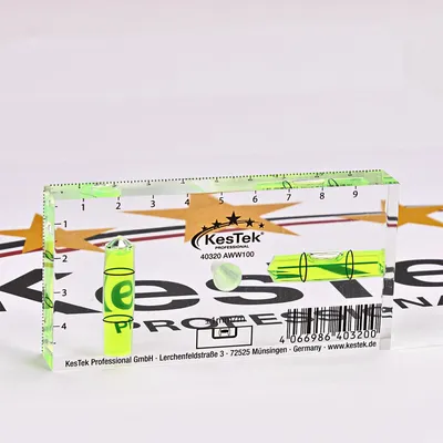 Kestek Acrylglas Wasserwaage AWW100, Skalierung und Bohrloch 4066986403200 403306 40320KT 40320