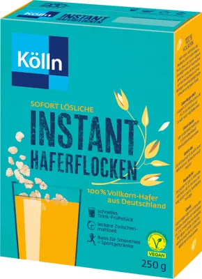 Obrázek produktu pro Kölln instantní ovesné vločky 100% celozrnné 250g