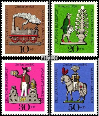 Produktbild von Briefmarken BRD (BR.Deutschland) 1969 Mi 604-607 (kompl.Ausgabe) postfrisch Zinnfiguren