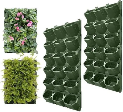Immagine prodotto di Fioriere verticali autoirriganti, confezione da 36 pezzi, facile installazione, parete verde per il soggiorno