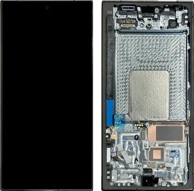 Produktbild von Samsung Galaxy S24 Ultra Original-Display mit Rahmen - Schwarz